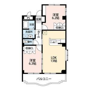 2LDK 間取り図