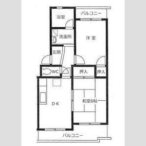 2DK 間取り図