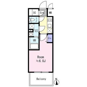 1K 間取り図