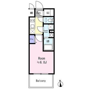 1K 間取り図