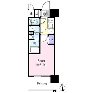1K 間取り図