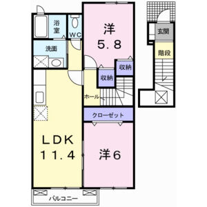 2LDK 間取り図