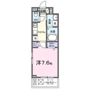 1K 間取り図
