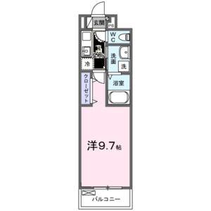 1K 間取り図