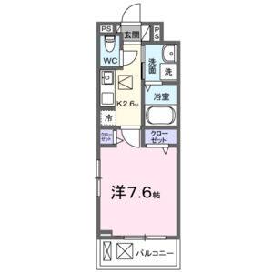 1K 間取り図