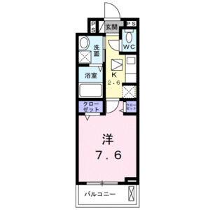 1K 間取り図