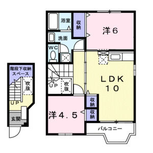 2LDK 間取り図