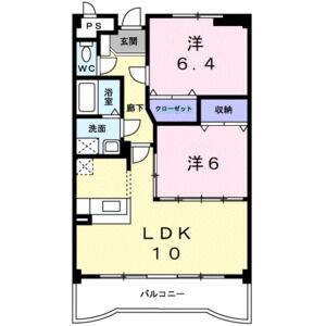 2LDK 間取り図