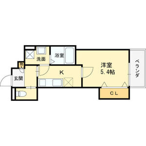 1K 間取り図