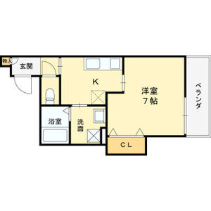 1K 間取り図