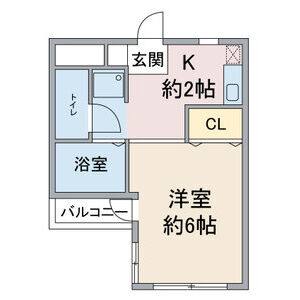 1K 間取り図