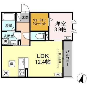 1LDK 間取り図