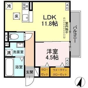 1LDK 間取り図
