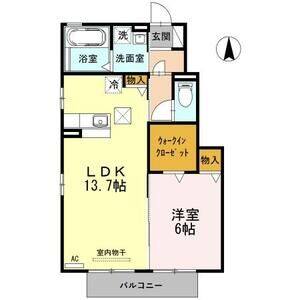 1LDK 間取り図