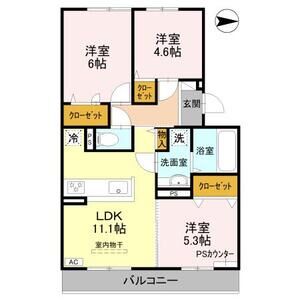3LDK 間取り図