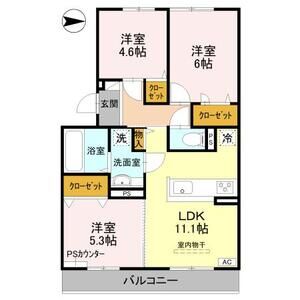 3LDK 間取り図