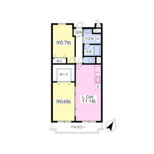 2LDK 間取り図
