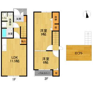2LDK 間取り図