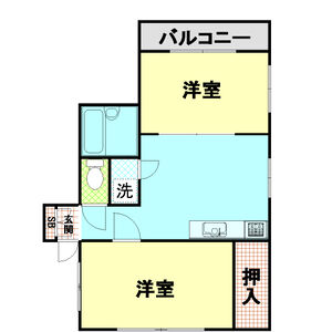 2DK 間取り図