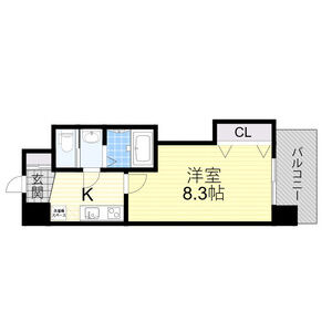 1K 間取り図