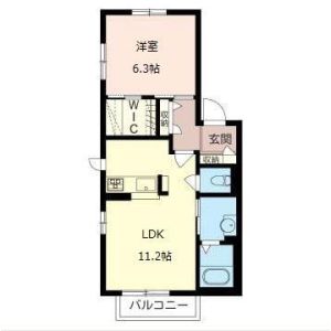 1LDK 間取り図