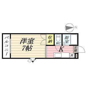 1K 間取り図