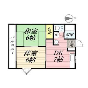 2DK 間取り図