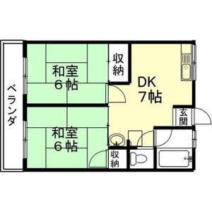 2DK 間取り図