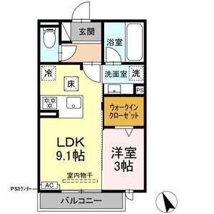 1LDK 間取り図