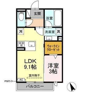 1LDK 間取り図