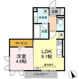 1LDK 間取り図