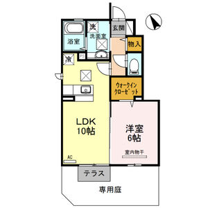 1LDK 間取り図