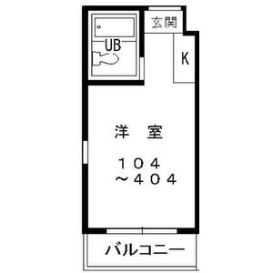 ワンルーム 間取り図