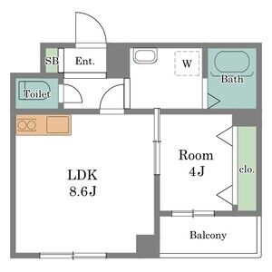 1LDK 間取り図