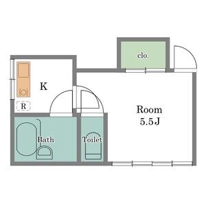 1K 間取り図