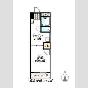 1K 間取り図