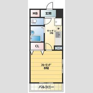 1K 間取り図