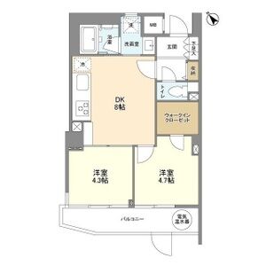2DK 間取り図