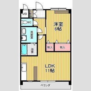 1LDK 間取り図