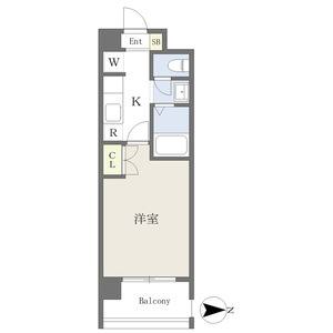 1K 間取り図