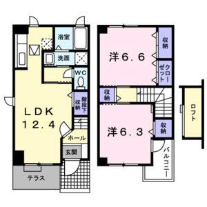 2LDK 間取り図