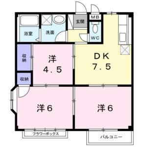 3DK 間取り図