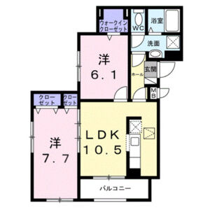 2LDK 間取り図