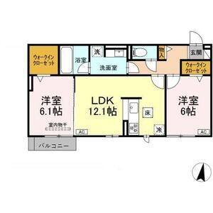 2LDK 間取り図