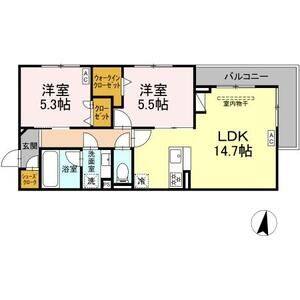 2LDK 間取り図