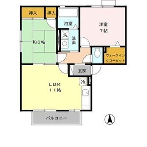 2LDK 間取り図