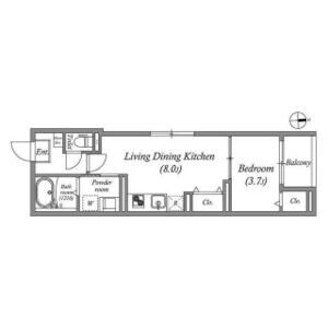 1LDK 間取り図