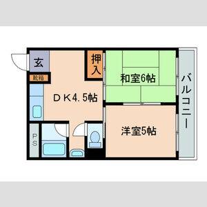 2DK 間取り図