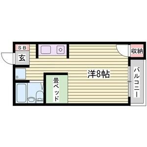 1K 間取り図
