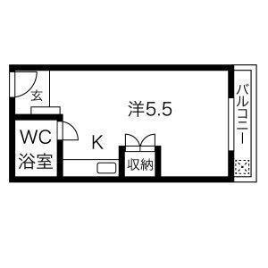 1K 間取り図